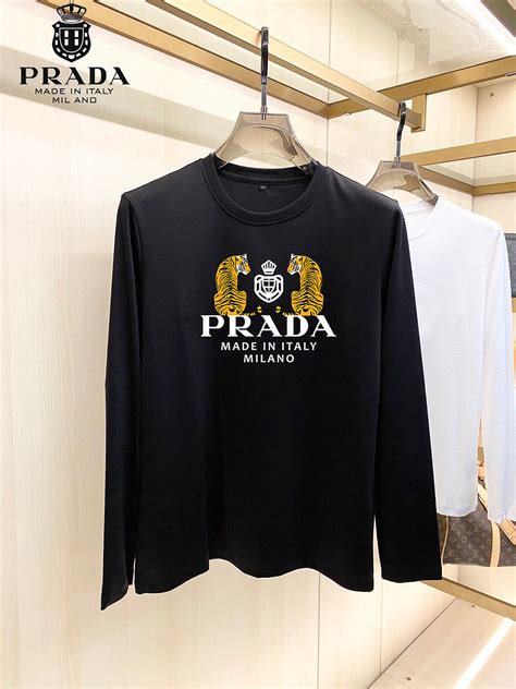 prada t shirts for men|Prada long sleeve t shirt.